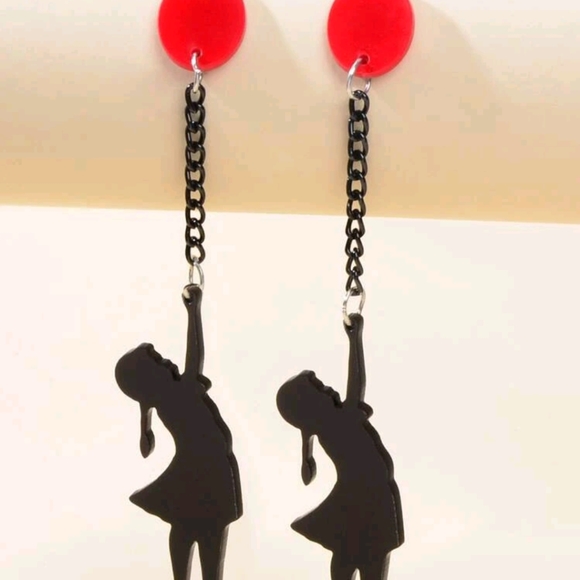 Balloon Girl Earrings - Picture 3 of 3